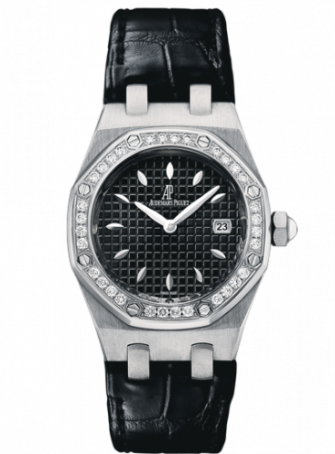 Royal Oak Quartz 67621 Stainless Steel / Diamond / Black / Alligator