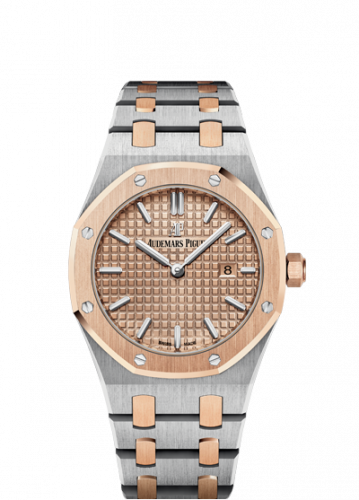 Royal Oak 67650 Quartz Stainless Steel / Pink Gold / Pink / Bracelet