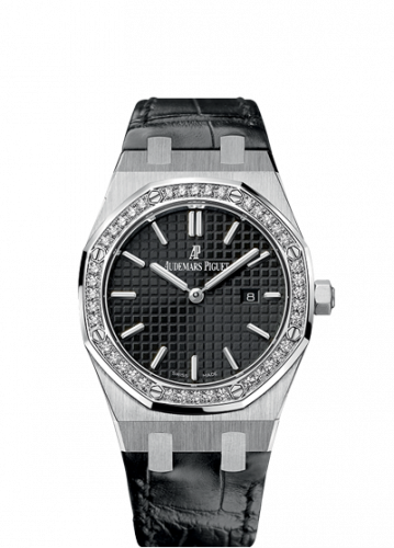 Royal Oak 67651 Quartz Stainless Steel / Black / Strap