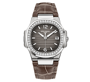 Nautilus 7010 White Gold / Smoke Gray / Strap