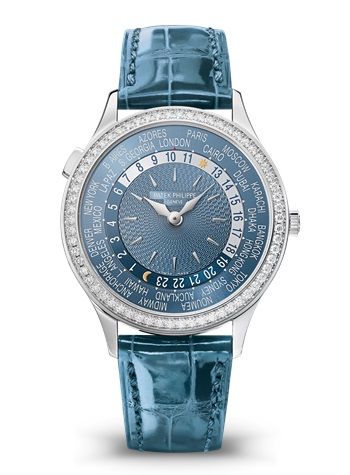 World Time 7130 White Gold / Blue - Hong Kong