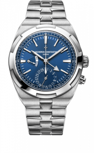 Overseas Dual Time Stainless Steel / Blue