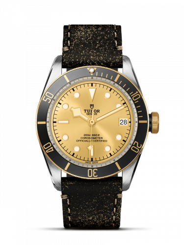 Heritage Black Bay Black S&G / Stainless Steel / Yellow Gold / Champagne / Strap