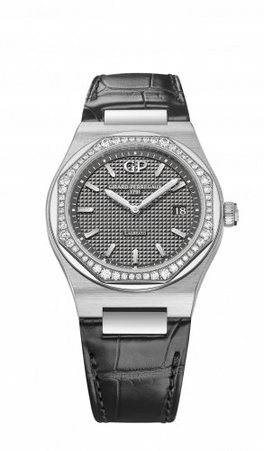 Laureato 34 Quartz Stainless Steel / Diamond / Grey / Alligator