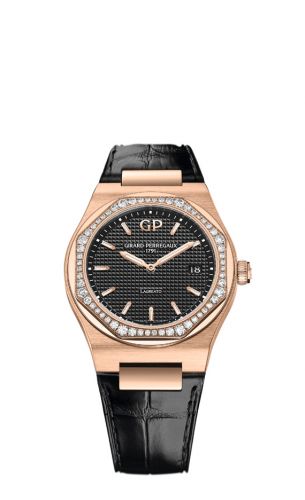 Laureato 34 Quartz Pink Gold / Diamond / Black / Alligator