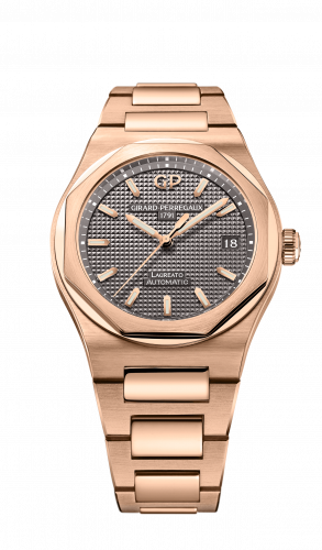 Laureato 38 Automatic Pink Gold / Grey