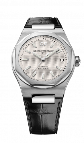 Laureato 42 Automatic Stainless Steel / Silver / Alligator