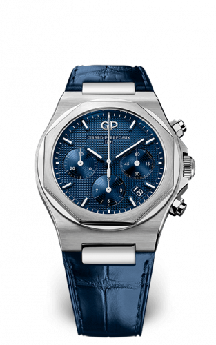Laureato 38 Chronograph Stainless Steel / Blue / Alligator