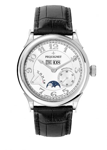 Paris Royal Moonphase Silver Numerals / Black Strap