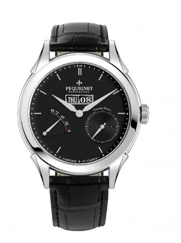 Rue Royale Day Date Stainless Steel / Black / Black Alligator