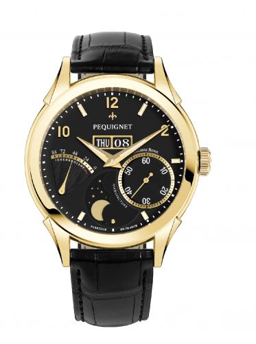 Rue Royale Moonphase Yellow Gold / Black / Black Alligator