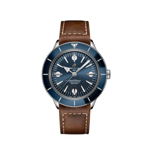 Superocean Heritage '57 Stainless Steel / Blue / Calf / Pin