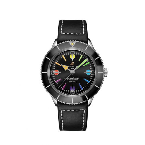 Superocean Heritage '57 Stainless Steel / Rainbow Boutique Limited Edition / Calf / Folding
