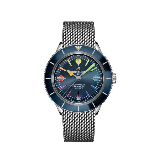 Superocean Heritage '57 Stainless Steel / Blue Rainbow / Mesh