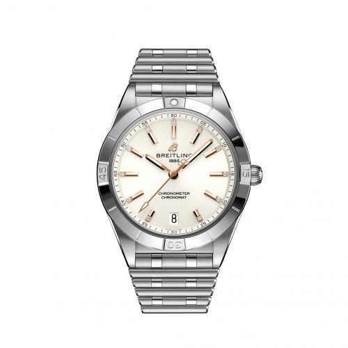 Chronomat Automatic 36 Stainless Steel / White - Diamond / Rouleaux