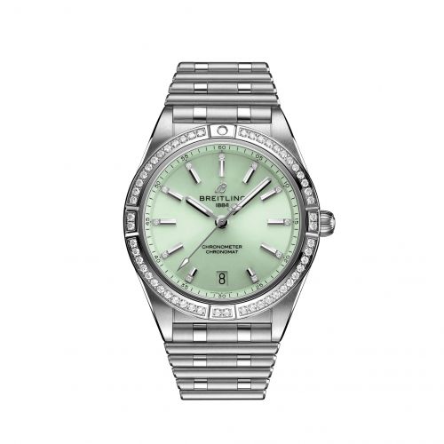 Chronomat Automatic 36 Stainless Steel - Diamond / Green / Rouleaux