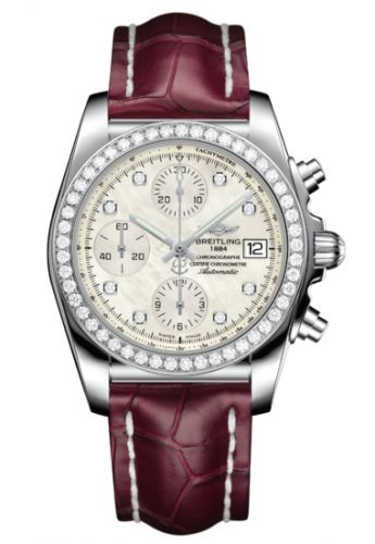 Chronomat 38 SleekT Stainless Steel / Diamond / MOP / Alligator