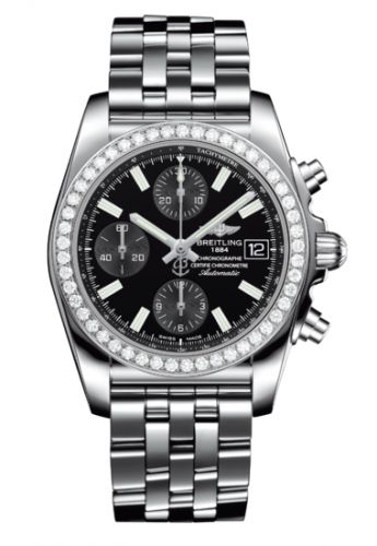 Chronomat 38 SleekT Stainless Steel / Diamond / Black / Bracelet