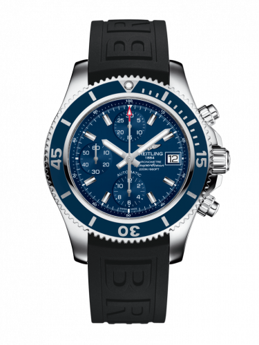 Superocean Chronograph 42 Stainless Steel / Blue / Rubber / Pin