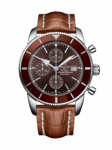 Superocean Heritage II 46 Chronograph Stainless Steel / Bronze / Bronze /  Croco / Pin