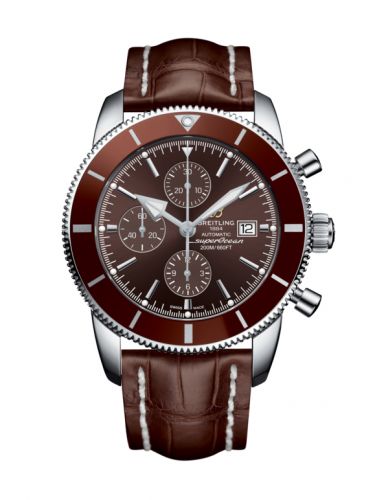 Superocean Heritage II 46 Chronograph Stainless Steel / Bronze / Bronze /  Croco / Pin