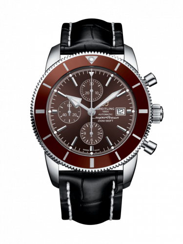 Superocean Heritage II 46 Chronograph Stainless Steel / Bronze / Bronze /  Croco / Pin