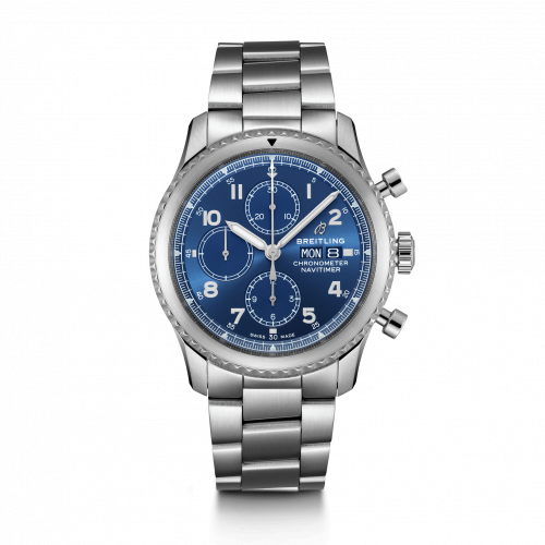 Navitimer 8 Chronograph 43 Stainless Steel / Blue / Bracelet