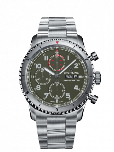 Aviator 8 Chronograph 43 Stainless Steel / Curtiss Warhawk / Bracelet