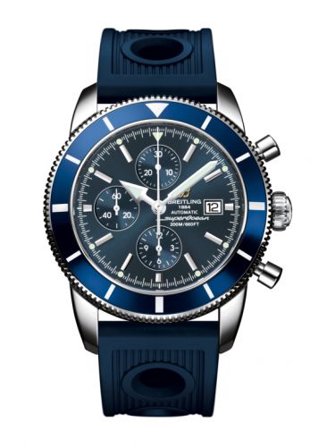 Superocean Heritage 46 Chronograph Stainless Steel / Blue / Blue / Rubber