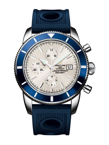 Superocean Heritage 46 Chronograph Stainless Steel / Blue / Stratus Silver / Rubber