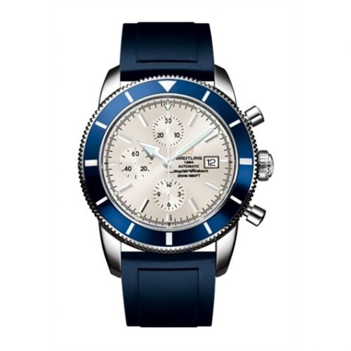 Superocean Heritage 46 Chronograph Stainless Steel / Blue / Stratus Silver / Rubber