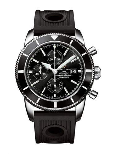 Superocean Heritage 46 Chronograph Stainless Steel / Black / Black / Rubber