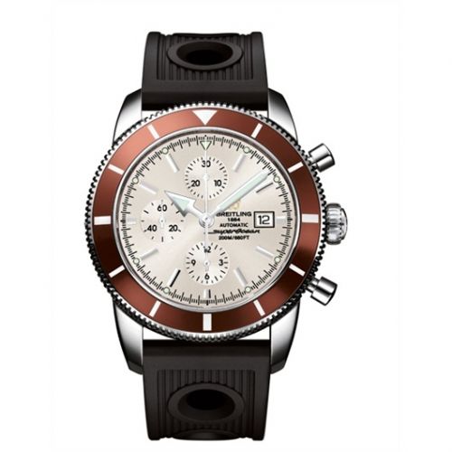 Superocean Heritage 46 Chronograph Stainless Steel / Bronze / Stratus Silver / Rubber