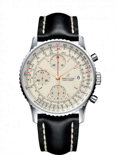 Navitimer 1 Chronograph 41 Stainless Steel / Silver / Calf / Folding