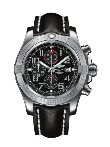Super Avenger II Stainless Steel / Volcano Black / Calf / Pin