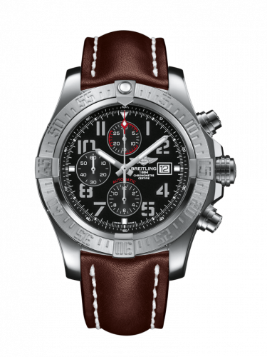 Super Avenger II Stainless Steel / Volcano Black / Calf / Folding