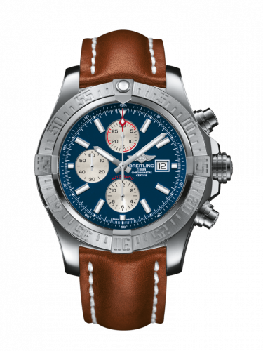 Super Avenger II Stainless Steel / Mariner Blue / Calf / Folding