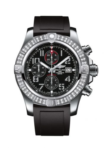 Super Avenger II Stainless Steel / Diamond / Volcano Black / Rubber / Pin