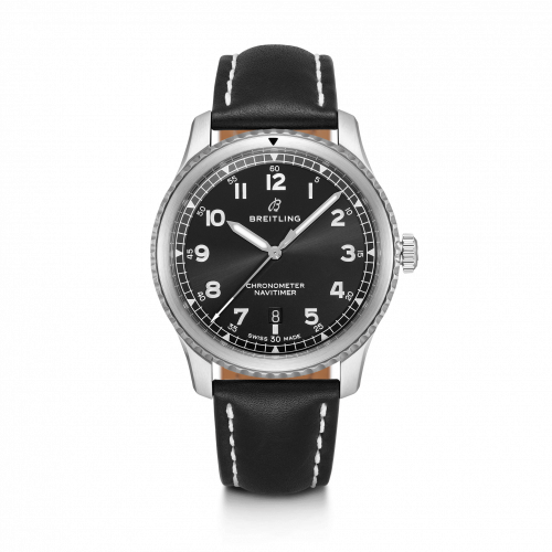 Navitimer 8 Automatic 41 Stainless Steel / Black / Black Calf