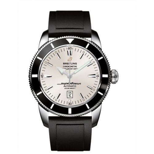Superocean Heritage 46 Stainless Steel / Black / Stratus Silver / Rubber