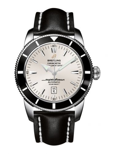 Superocean Heritage 46 Stainless Steel / Black / Stratus Silver / Calf