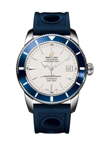Superocean Heritage 42 Stainless Steel / Blue / Stratus Silver / Rubber