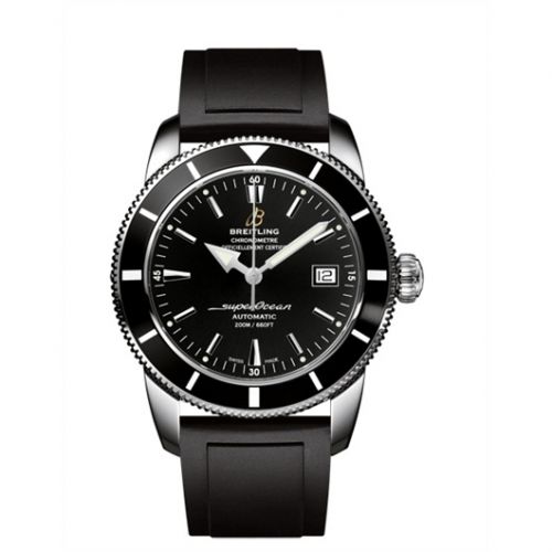 Superocean Heritage 42 Stainless Steel / Black / Volcano Black / Rubber