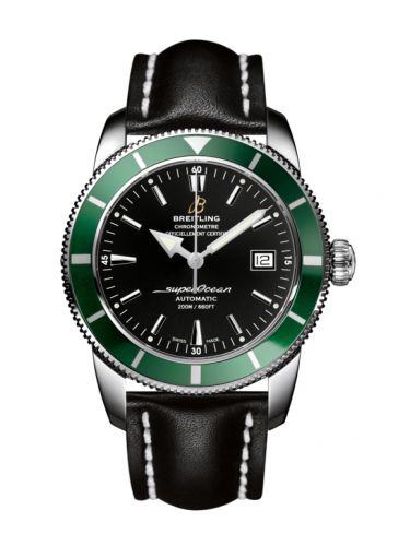 Superocean Heritage 42 Stainless Steel / Green / Volcano Black / Calf