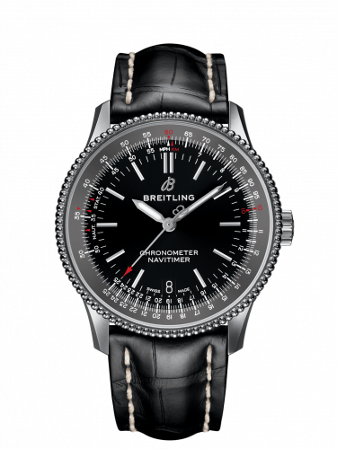 Navitimer 1 38 Automatic Stainless Steel / Black / Croco / Pin