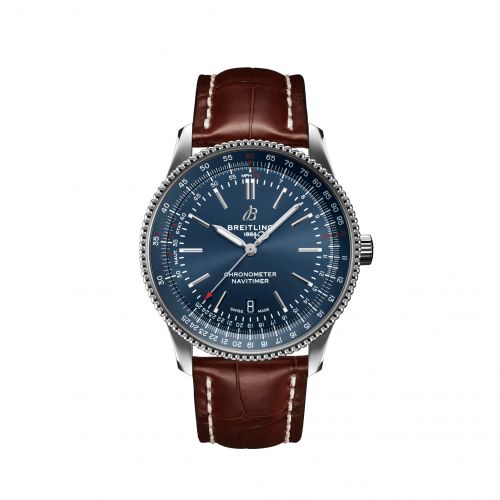 Navitimer Automatic 41 Automatic Stainless Steel / Blue / Croco / Folding