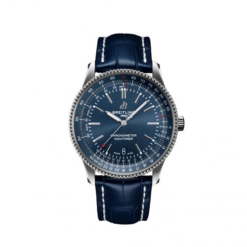 Navitimer Automatic 41 Automatic Stainless Steel / Blue / Croco / Folding