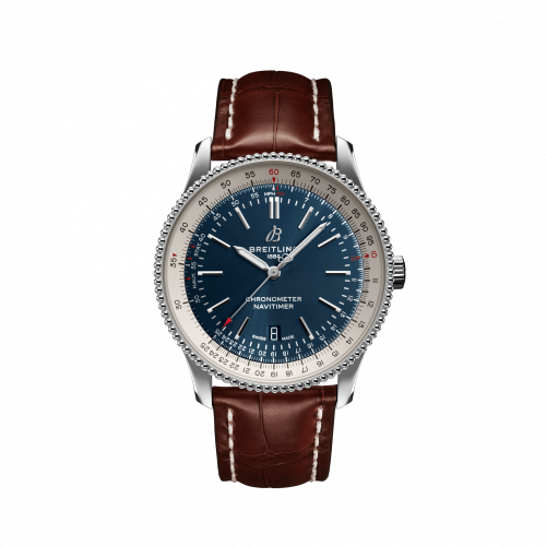 Navitimer Automatic 41 Automatic Stainless Steel / Blue / Croco / Pin