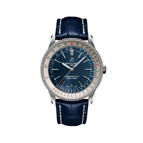 Navitimer Automatic 41 Automatic Stainless Steel / Blue / Croco / Folding