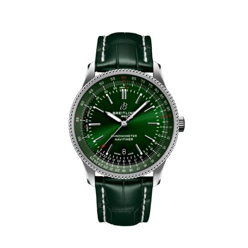 Navitimer Automatic 41 Automatic Stainless Steel / Green / Alligator - Pin
